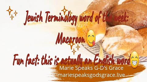 This week’s Jewish terminology word is: macaroon