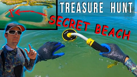 Underwater Metal Detector at hidden Horseshoe Beach in Florida Keys