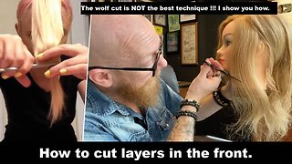 How to cut layers in the front at home. Hairdresser shows you how to do this