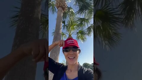Rocking the Trump 2024 hat I gave her