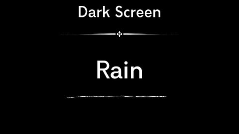 Soft Rain | Dark Screen Rainfall | ASMR Sleep Rain Sounds