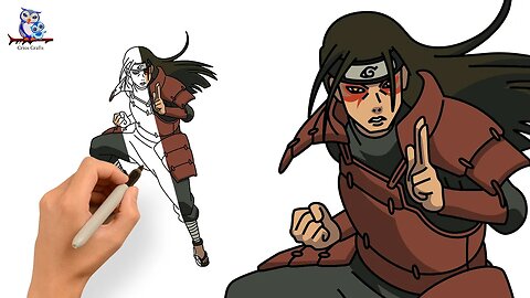 How to Draw Hashirama Senju Sage Mode - Naruto