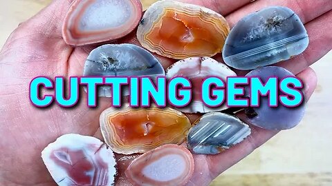 Cutting AUSTRALIAN Gems // Colorful Agate Nodules
