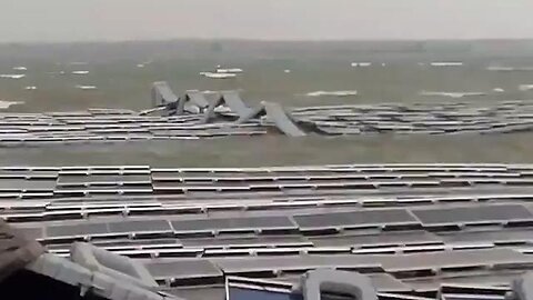Storm destroys the world's largest floating Solar Panel Farm. Who engineered this?