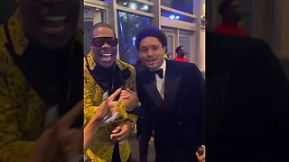 Trevor Noah Rapping With Busta Rhymes At The Grammy's