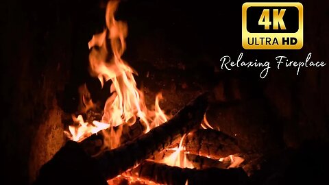 The Best Relaxing Fireplace ~ Crackling Sounds ~ 4K