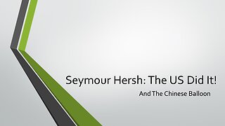 Seymour Hersh: The US Did It!