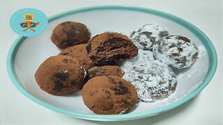 3 Ingredients Chocolate Truffles / Τρουφάκια Σοκολάτας Με 3 Υλικά