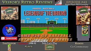 Solo Retro Let's Play | Legends of the Diamond | (NES)| Baseball Retrospective 14 | 🕹️⚾
