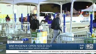 Attendees appear to rush the gates at WM Phoenix Open