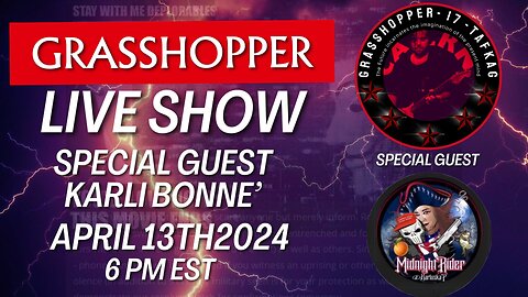 Grasshopper Live Show - Special Guest Karli Bonne'