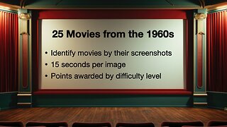 Guess 25 Movies From Their Screenshots: 1960s