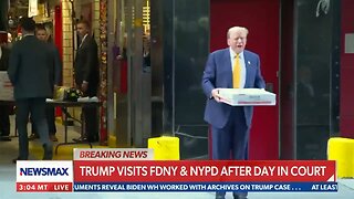 Trump delivers pizza to FDNY