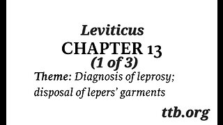 Leviticus Chapter 13 (Bible Study) (1 of 3)