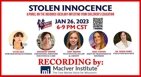 Stolen Innocence Panel, hosted by Parents On Patrol and No Left Turn In Education Wisconsin