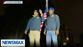 WATCH: Old Glory raised after Palestinian flag removed at City College | American Agenda