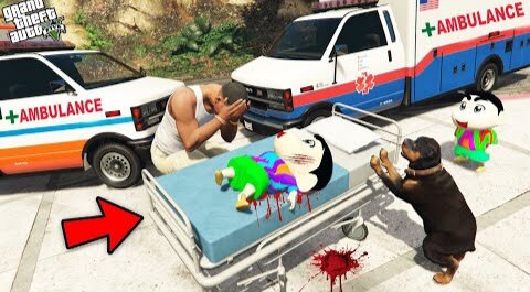 GTA 5 - Franklin Tries To Save Shinchan From An Accident in GTA 5