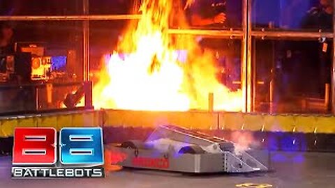 GIGANTIC FLAMES IN THE BATTLE BOX | Stinger vs. Bronco | Battle Bots