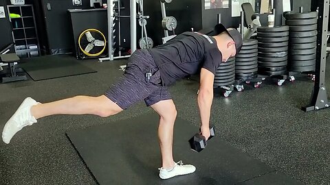 Single Arm Bentover Row from Single Leg RDL Hold