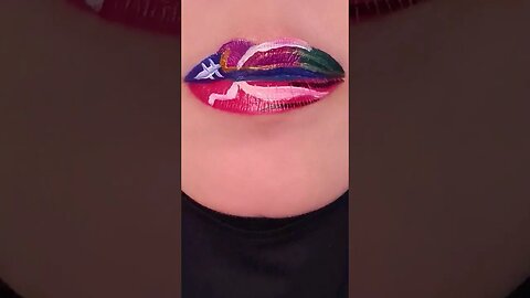 Creative Lip Art Makeup Design #shorts #shortvideo #viral #lipswatches #trending #fyp #grwm