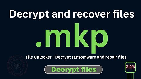 How to decrypt files and repair Ransomware files .mkp