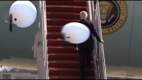 Chinese Spy Balloons Viciously Attack Joe Biden Trying To Climb Stairs