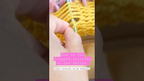 How to fix dropped or tucked stitches on your Sentro #sentroknittingmachine #tutorial