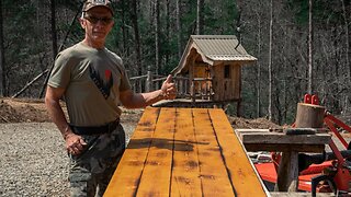 KITCHEN COUNTERTOP GLOSS FINISH | SECOND HUGELKULTUR GARDEN | TIMBER FRAME CABIN