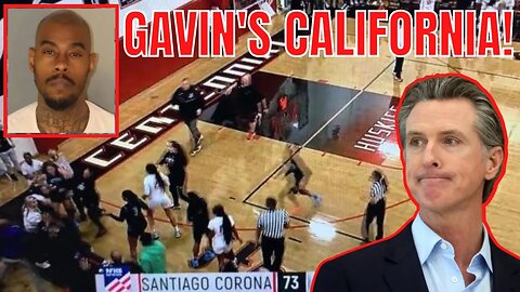 Girls Basketball Game Becomes PURE CHAOS as Man Attacks Players in Gavin Newsom's California!