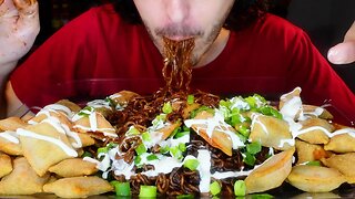 PIZZA ROLLS JAJANGMYEON BLACK BEAN NOODLE FEAST * ASMR MUKBANG NO TALKING * NOMNOMSAMMIEBOY 피자 국수