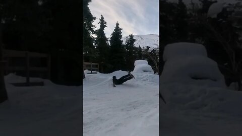 Snowboarding Fail Old Man Alaska #alaska #snowboarding