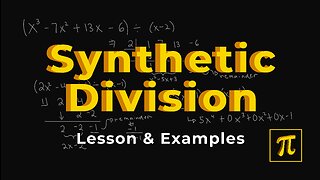 SYNTHETIC DIVISION of Polynomials - Just follow these easy steps!