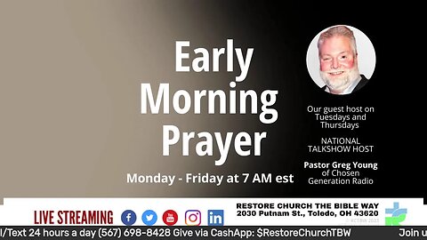 Early morning prayer