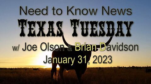 Need to Know News TEXAS TUESDAY (31 January 2023) with Joe Olson and Brian Davidson