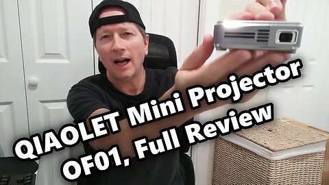 QIAOLET Mini Projector, Rechargeable Ultra Portable DLP Projector OF01, Full Review