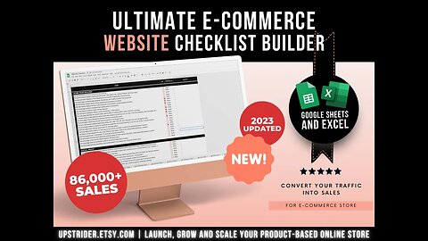 Ultimate E-commerce Shopify Store and Website Checklist Builder,