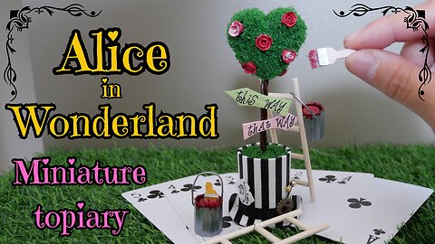 【DIY】Alice inspired miniature tree/不思議の国のアリス🌹ミニチュアツリー