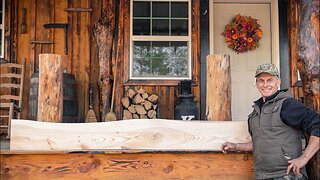HOW I BUILT MY MANTEL TYPE ENTERTAINMENT STAND FOR THE CABIN | OFF GRID TIMBER FRAME HOMESTEAD