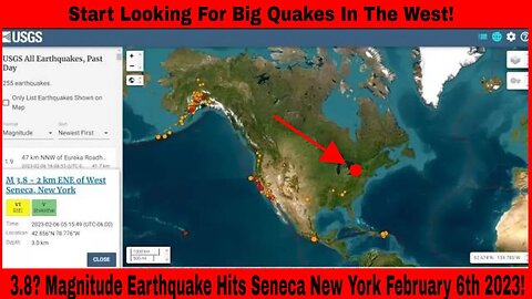 3.8 Magnitude Earthquake Hits Seneca New York February 6th 2023!