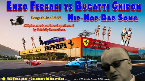 Enzo Ferrari vs Bugatti Chiron Hip-Hop/Rap Song With Enzo Narrating It!
