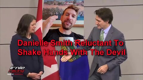 Danielle Smith Reluctant To Shake Hands with Trudeau