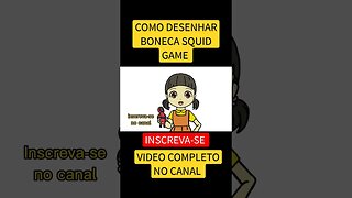 COMO DESENHAR BONECA SQUID GAME -ROUND 6 #desenho #shorts #squidgame #round6netflix