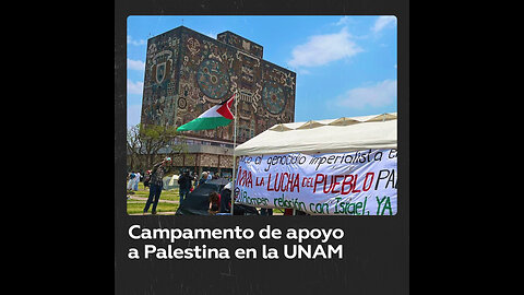 Instalan campamento en apoyo a Palestina en la UNAM