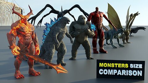 Monsters Size Comparison | 3d Animation Comparison | Real Scale Comparison 2022