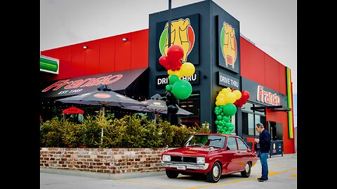 My Mazda R100 first car to use frango moorebank drive through!