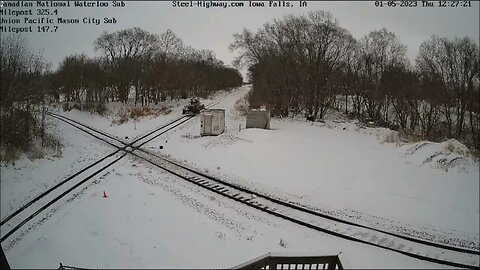 WB CN Mow with Plow at Iowa Falls, IA on January 5, 2023