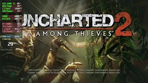 RPCS3 | Uncharted 2: Among Thieves | 5800X | GTX 1660 Ti | 1440p | 2023