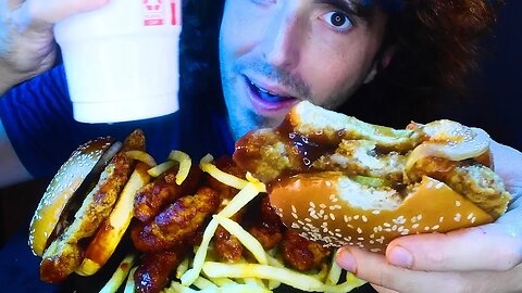 ASMR McDonalds *NEW* BBQ CHICKEN FEAST MUKBANG ! Eating Sounds NO TALKING | Nomnomsammieboy