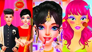 Indian wedding dressup and makeup/indian makeup/indian wedding/girl games/new game 2023 @TLPLAYZYT