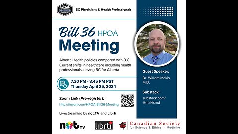 BC Physicians & Health Professionals HPOA (Bill 36) Meeting - Apr 25, 2024